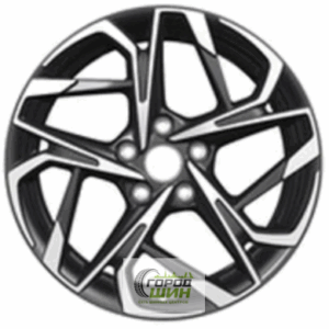 Khomen KHW 1716 7x17 5*110 ET45 DIA67.1 Black-FP Литой