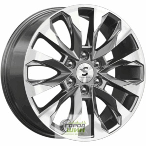 Скад КР007 8x20 6*139.7 ET55 DIA100.1 Diamond gloss graphite Литой